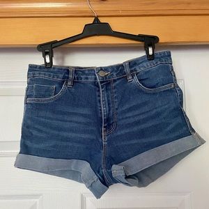 Zara denim short shorts